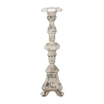 6.5" x 6.5" x 24.5" Magnesia Pillar Candle Holder