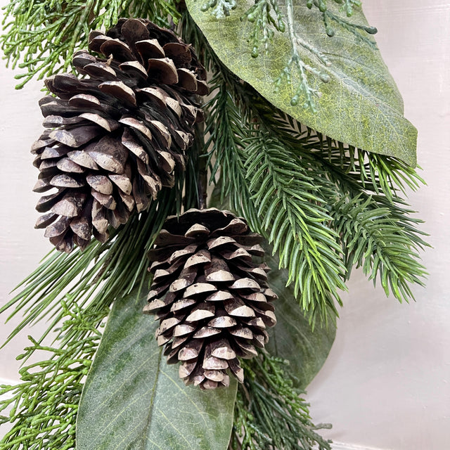 48" Pine-Cedar-Magnolia Leaf Garland