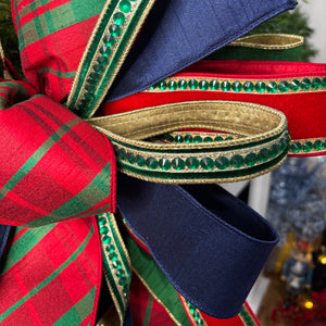 20" Berkshire Plaid Christmas Designer Bow