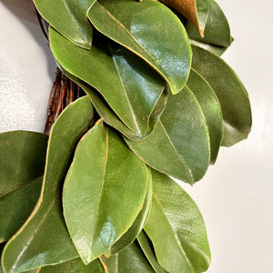 24" Magnolia Leaf Wreath