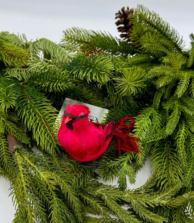 6.5" Cardinal Ornament w/Clip