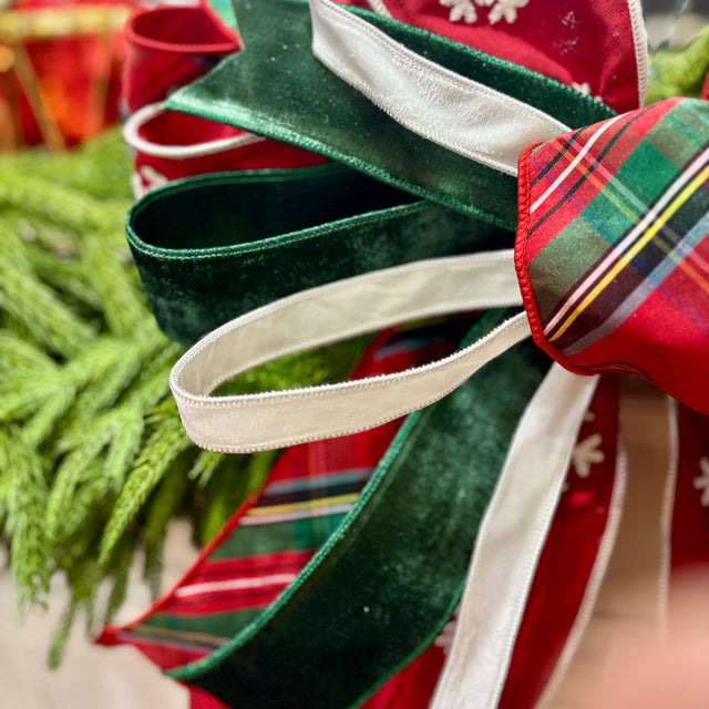 20" Holiday Luxe Christmas Bow | Handtied Designer Bow