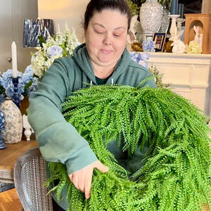 26" UV-Proof Oval Bead Grass Wreath