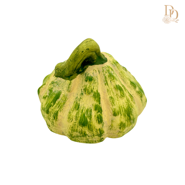 3" Green Ceramic Gourd Pumpkin