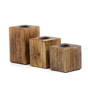 Hamilton Taper Candle Holder | Natural 2.5"/3"/4"