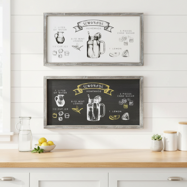24.5"L Wooden Sign "Homemade Lemonade"