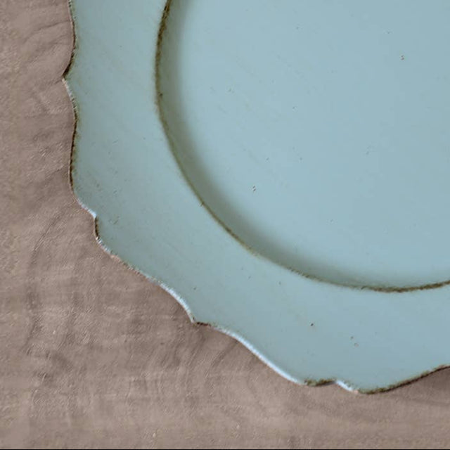 13” Cartouche Charger | Antique Sky Blue