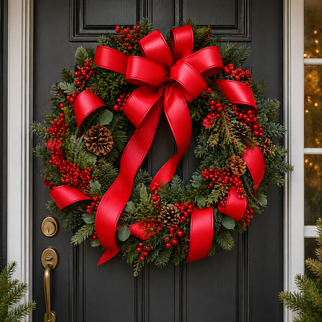 Faux Leather Ribbon with Black Dupioni Backing Black, Red, additional view
