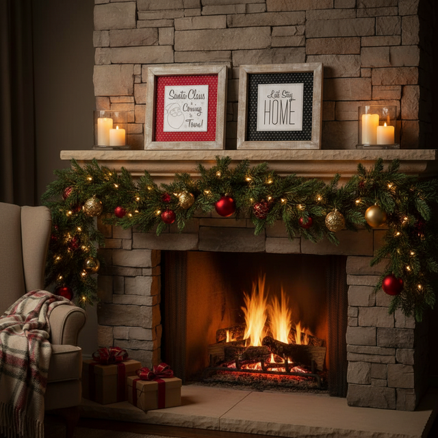 Santa Clause-Home Wooden Frame
