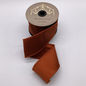 2.5" | 4" x 10yd Taffeta Double Fused Rust Ribbon