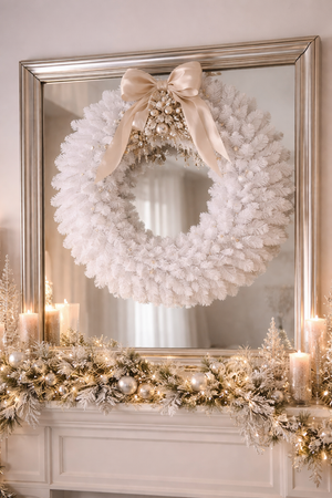 24" White Fir Wreath