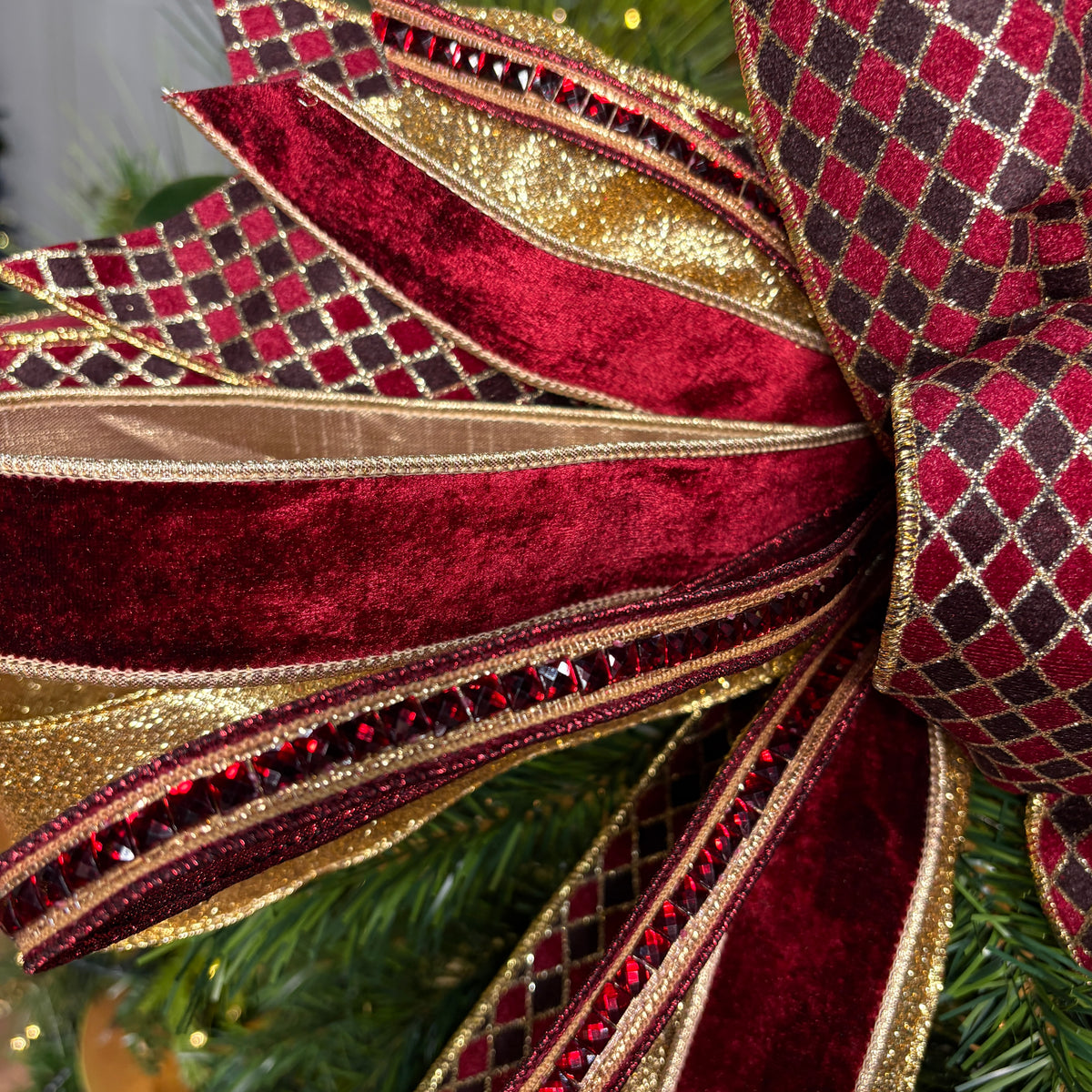 20" Burgundy Beauty | Designer Christmas Bow