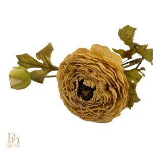 24" Autumn Ranunculus Stem | Cinnamon Spice, Cream, or Taupe