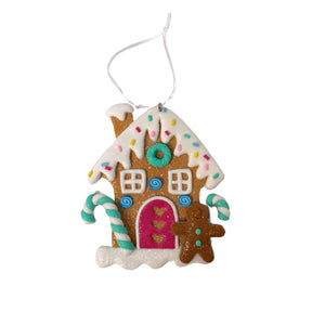 4" Pastel Gingerbread House Ornament