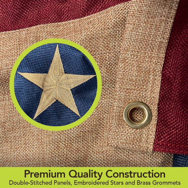 48" x 24" Burlap Patriotic Bunting