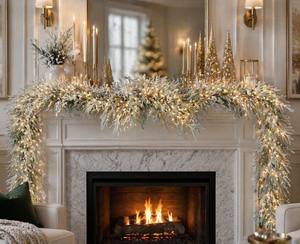 Frosted Norfolk Garland, additional view