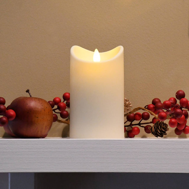 Battery-Operated 5" Pillar Candle with Moving Flame