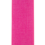 2.5"X50YDS Fuchsia Everyday Linen Value Wired Edge Ribbon