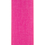 2.5"X50YDS Fuchsia Everyday Linen Value Wired Edge Ribbon