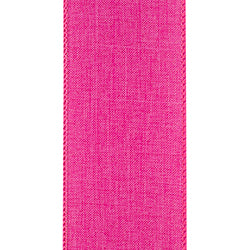 2.5"X50YDS Fuchsia Everyday Linen Value Wired Edge Ribbon