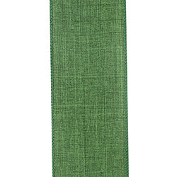 2.5"X50YDS Green Everyday Linen Value Wired Edge Ribbon
