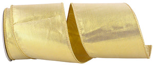 Gold Metallic Shine Luxury Deluxe Ribbon | Available in 2.5" & 4"x10YDS