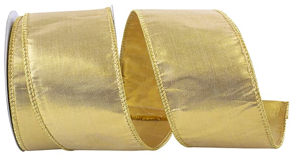 Gold Metallic Shine Luxury Deluxe Ribbon | Available in 2.5" & 4"x10YDS