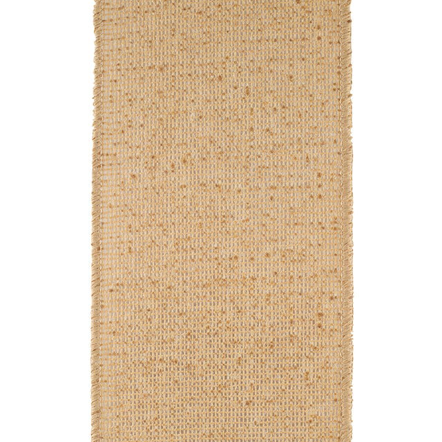 4"x10YDS Burlap Wired Edge Ribbon