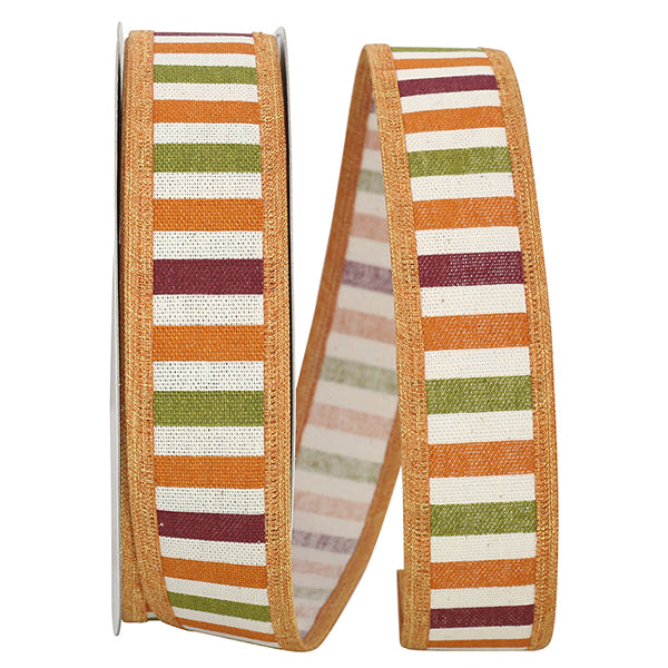 1.5" x 20 Yards Multi-Stripe Hopsack Ribbon