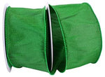 Dupioni Supreme Wired Edge Ribbon | Emerald Green – 1.5", 2.5", & 4" Widths | 10 or 50 YDS