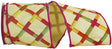 4 inch Multi Rainbow, Lattice, Wired Edge Ribbon, 5 yards