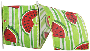 2.5"X10YDS Watermelon Fresh Wired Edge Ribbon