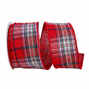 2.5" x 10YD Regents Plaid Wired Ribbon