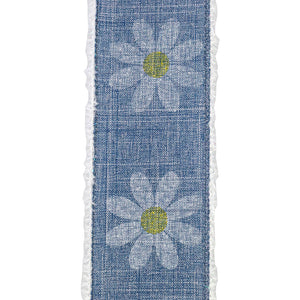 2.5" Daisy Denim Ribbon, 10 Yards