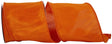 A roll of tangerine orange dupioni wired edge ribbon.