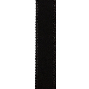 1" Black Velvet Fuzz Wired Edge Ribbon, 10 Yards
