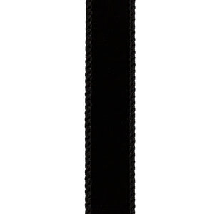 1" Black Velvet Fuzz Wired Edge Ribbon, 10 Yards