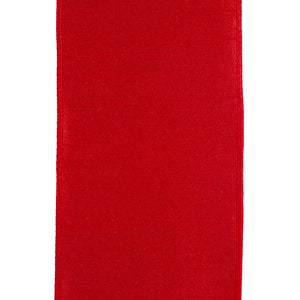 4" Red Velvet Filigree Deluxe Wired Ribbon | 5 Yards