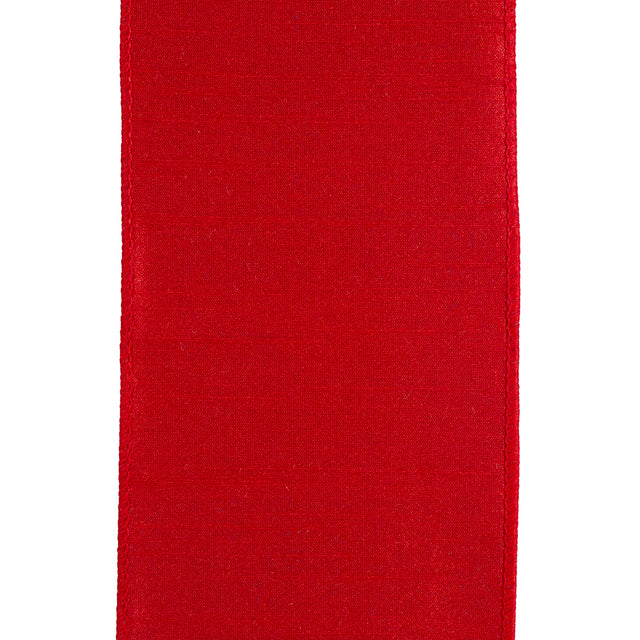 4" Red Velvet Filigree Deluxe Wired Ribbon | 5 Yards