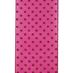 4" Mesh Deluxe Glitter Dots Wired Edge Ribbon l 5 Yards