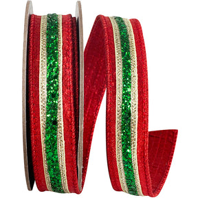 Glitter Stripe Fiesta Deluxe Ribbon, 5 yards, additional view