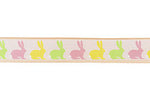 1.5"X10YDS Bunny Hop & Repeat Linen Wired Edge Ribbon
