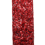 2.5" Sequin Glitter Deluxe Wired Edge Ribbon l 5 Yards