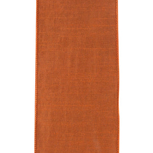 4" X 10 YD Copper Velvet Filigree Wired Ribbon