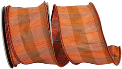 2.5"x10YDS Tones of Sunset Plaid Ribbon