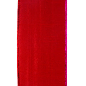 4" x 5 YDS Stripe Trimming Overlay Red/Fuchsia Dupioni Deluxe Ribbon