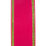 4"X5YDS Sequin Trimming Striped Edge Dupioni Deluxe Wired Edge Ribbon