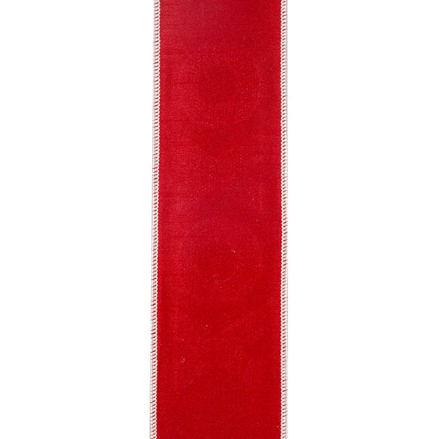 2.5" Xoxo Velvet Love Plush Embroidery Deluxe Ribbon 5 Yards