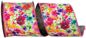 4"x10YDS Floral Impressions Deluxe Wired Ribbon