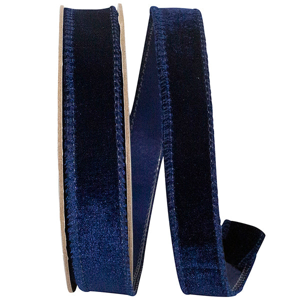 1" x 10YDS Navy Luxe Plush Velvet Ribbon